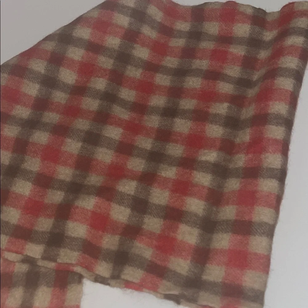 BEGG & Co. Plaid Red and Brown Men's Scarf